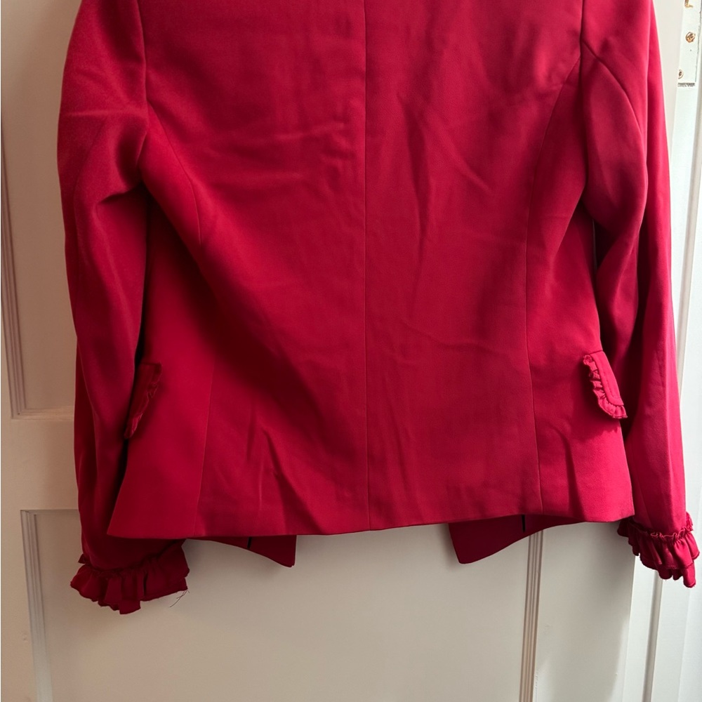 Women's Pink Ruffled Blazer - Picture 3 of 3